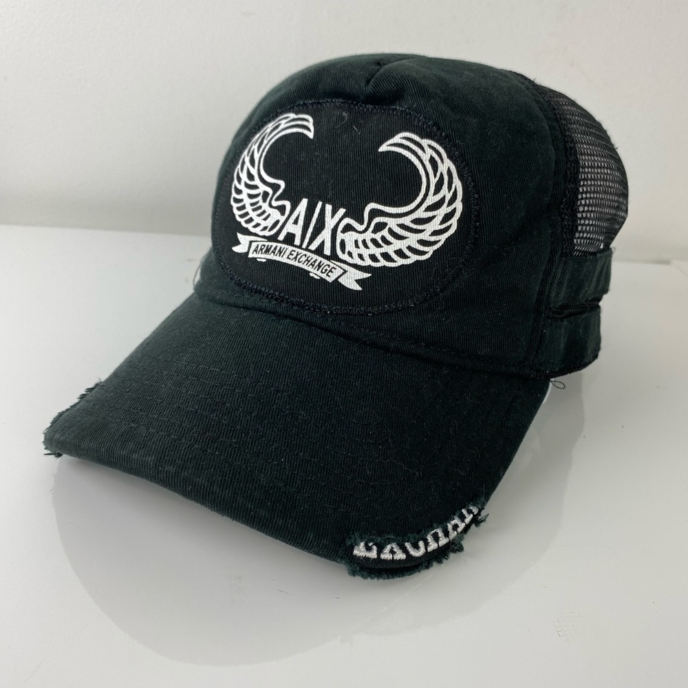 Men Armani Exchange A|X snapback cotton mesh hat